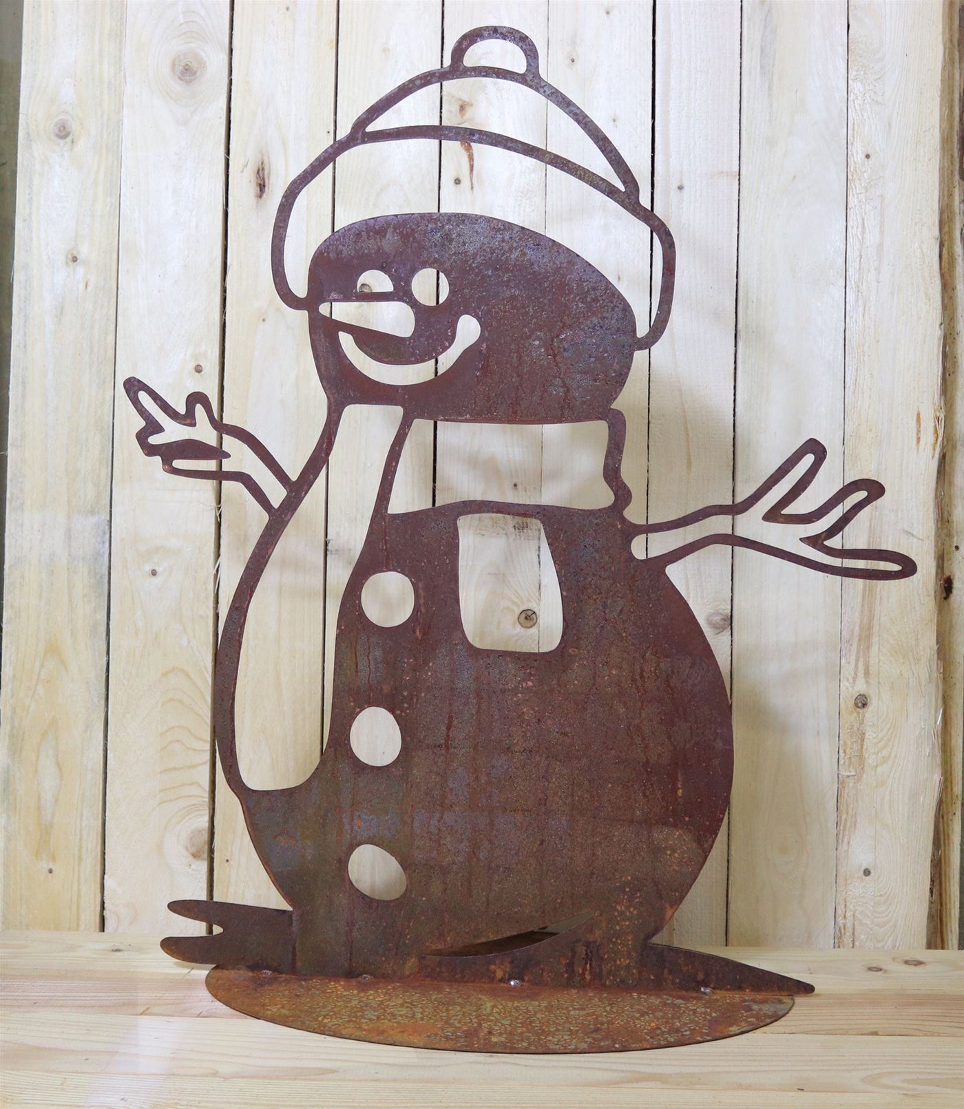 Schneemann Luis auf Platte in zwei Größen