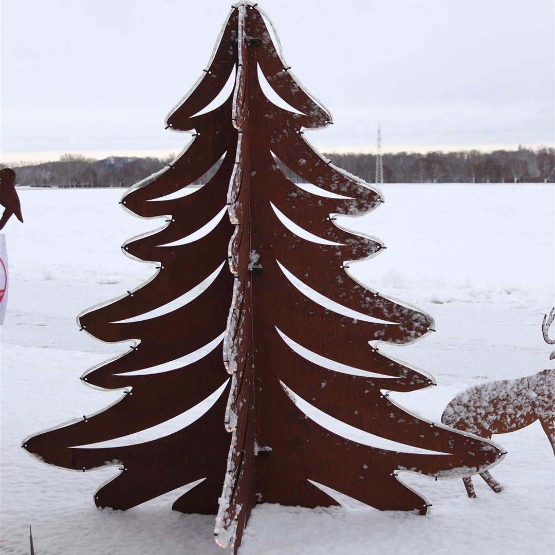 Weihnachtsbaum Tanne XXL in 3D 160 cm im Rost Design