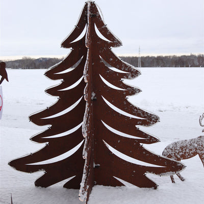 Weihnachtsbaum Tanne XXL in 3D 180 cm im Edelrost Look