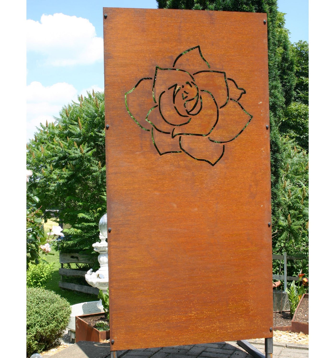Sichtschutzwand Rosenblüte 200x100 cm
